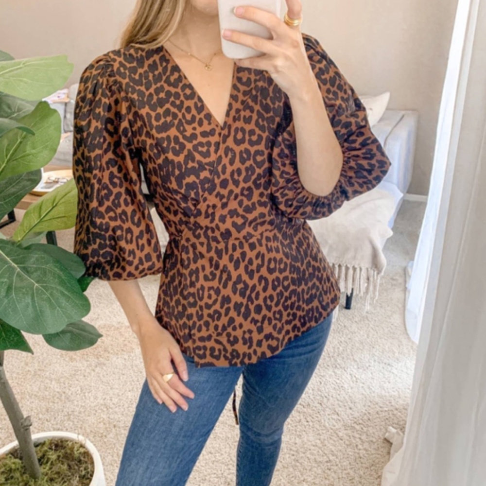 Ganni Wrap Style Blouse Size 6/Small